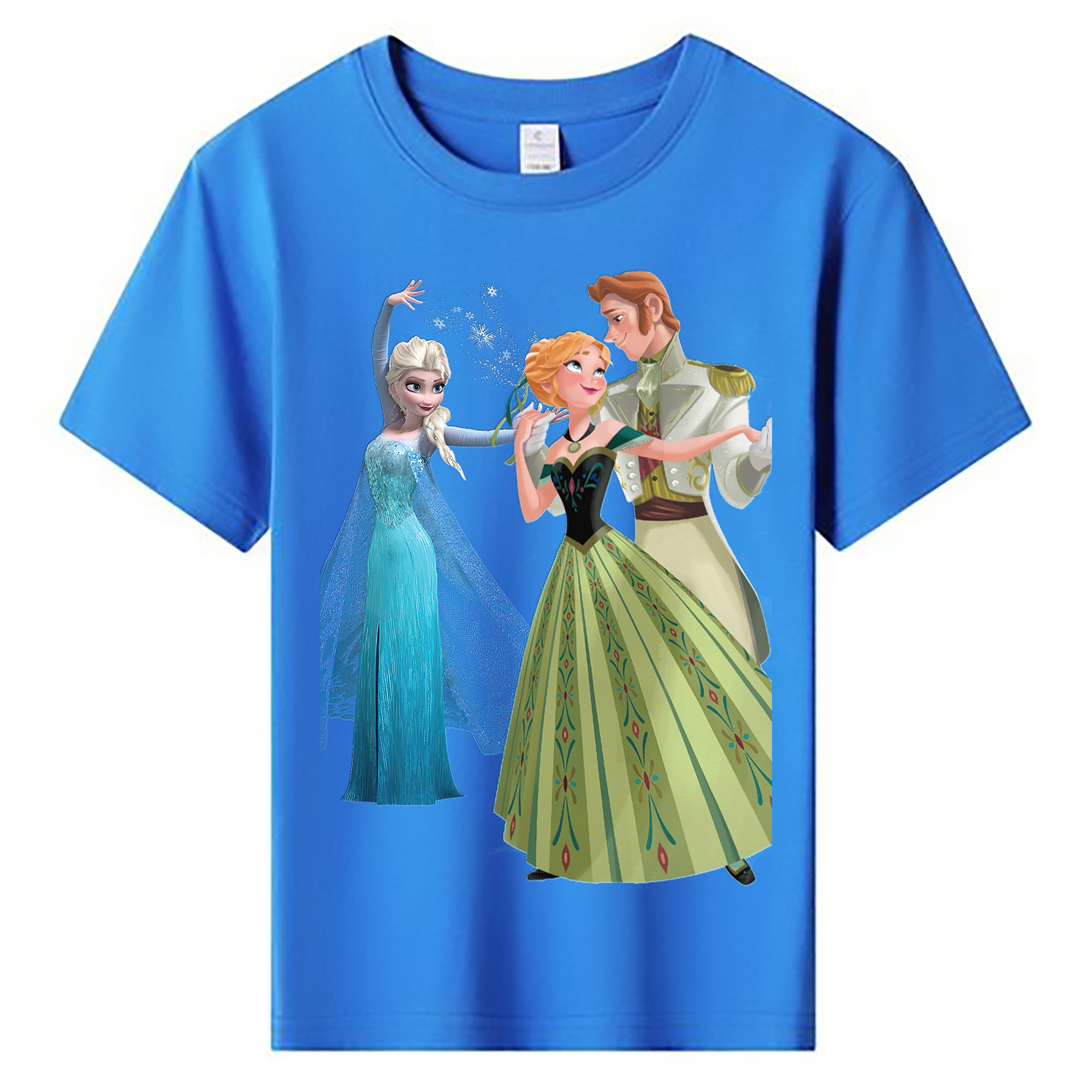 （画像用） アナと雪の女王 アンナ エルサ Frozen Anna Elsa 綿100％キッズTシャツ（フロントプリント）